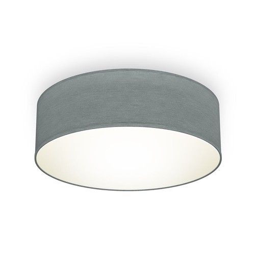 Deckenlampe stoff grau textil - grau,