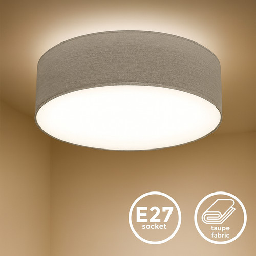 Deckenlampe stoff taupe - deckenlampe,