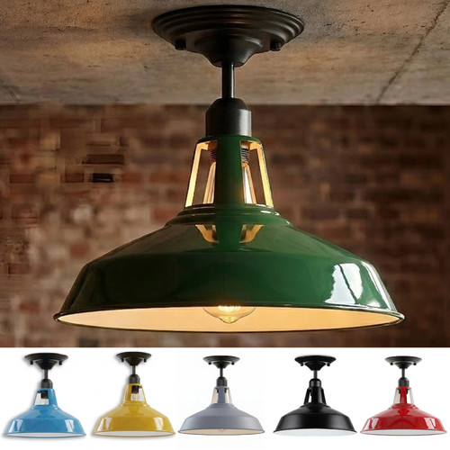 Vintage deckenlampe e27 metall - vintage,