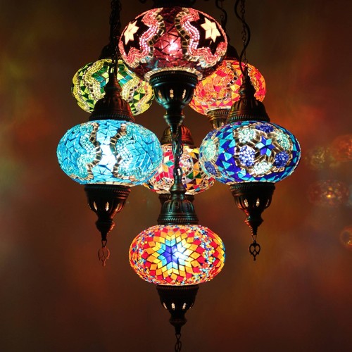 Mosaik hängelampe deckenlampe - hängelampe,