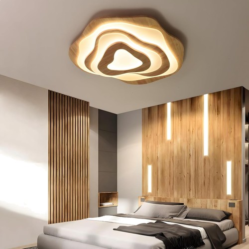 Led deckenleuchte holz - led, dimmbar