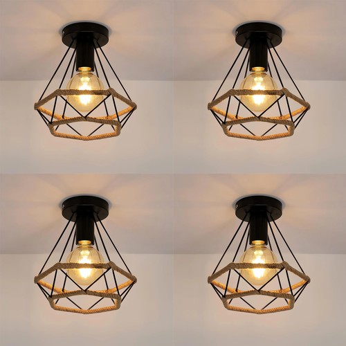 Retro deckenlampe hanfseil - retro,